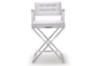 Director White Stainless Steel Counter Stool - Front