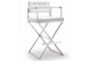 Director White Stainless Steel Barstool - Signature