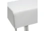 Elle White Stainless Adjustable Swivel Barstool - Detail
