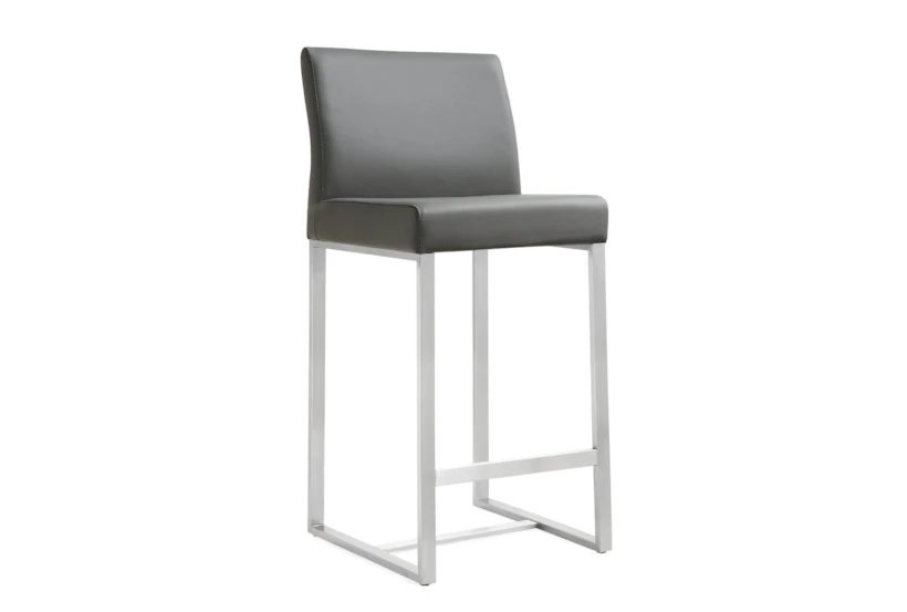 Mark Grey Stainless Steel Counter Stool Set Of 2 - 360