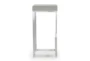 Ferra Light Grey Stainless Steel Barstool Set Of 2 - Side