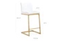 Amy White Gold Steel Counter Stool Set Of 2 - Detail