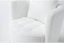 Edge White Chenille 37" Swivel Accent Chair - Detail