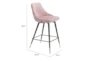 Piccol Pink Contract Grade Counter Stool - Detail