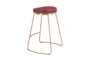 Brie Burgundy & Gold Counter Stool Set of 2 - Detail