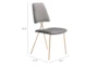 Grey & Gold Contract Grade X Back Frame Dining Chair Set Of 2 - Detail