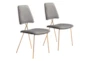 Grey & Gold Contract Grade X Back Frame Dining Chair Set Of 2 - Signature