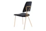 Black & Gold X Back Frame Dining Chair Set of 2 - Detail