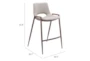 Desiree Beige Contract Grade Counter Stool Set of 2 - Detail
