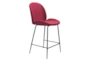 Red Contract Grade Scooped Counter Stool - Signature