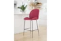 Red Contract Grade Scooped Counter Stool - Room