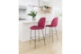 Red Contract Grade Scooped Counter Stool - Room