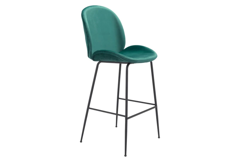 Green Scooped Bar Stool - 360