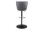 Grey Contract Grade Upholstered Adjustable Swivel Bar Stool With Back - Detail