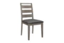 Terron Grey Ladder Back Dining Chair Set Of 2 - Side