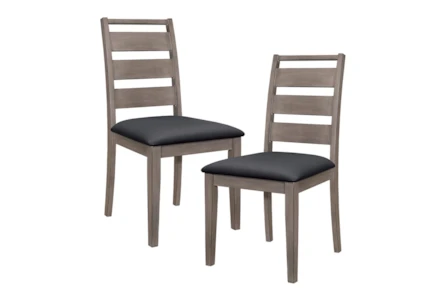 Terron Grey Ladder Back Dining Chair Set Of 2