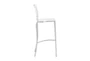 Woven White Contract Grade Bar Stool With Back Set Of 2 - Detail