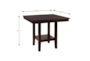 Sedley Espresso 40" Kitchen Counter With Stool Set For 4 - Detail