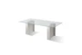 Omnia 84" Glass Dining Table - Side