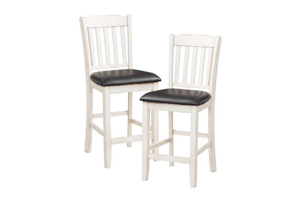 Myan Whitewash Counter Height Chair Set Of 2