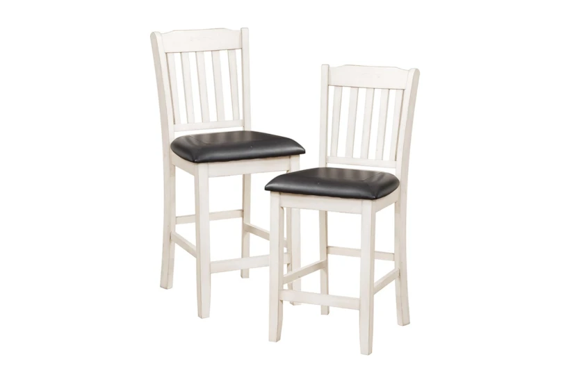 Myan Whitewash Counter Height Chair Set Of 2 - 360