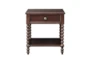 Spindle Brwn 1-Drawer Nightstand - Signature