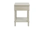 Spindle White 1-Drawer Nightstand - Side