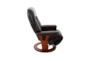 Nigel Brown Faux Leather Swivel Recliner with Adjustable Headrest - Side