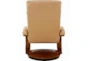 Boden Cobblestone Leather Reclining Swivel Arm Chair And Ottoman - Back