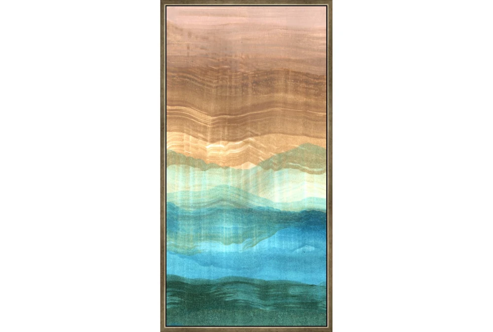 20X40 Sunset Over The Peak II With Bronze Frame