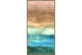 27X54 Sunset Over The Peak II With Bronze Frame