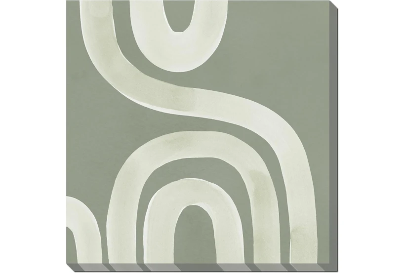 45X45 On Track Moss Green III With Gallery Wrap Canvas - 360