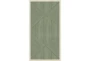 20X40 Organic Geometric Moss Green With Birch Frame - Signature
