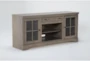 Preston II Brown 70" Traditional TV Stand - Side