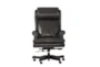 Lowry Brown Leather Rolling Office Desk Chair - Front