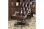 Dundee Leather Rolling Desk Chair - Signature