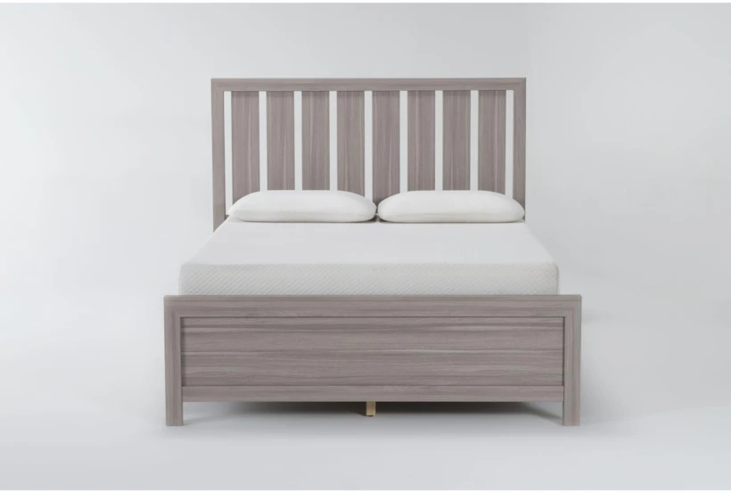 Bennet Grey California King Wood Panel Bed - 360