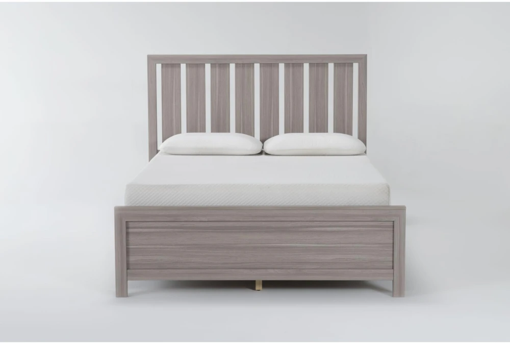 Bennet Grey California King Wood Panel Bed