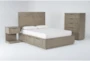 Pierce Natural Eastern King Storage 3 Piece Bedroom Set With 1-Drawer Nightstand - Signature