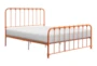 Simone Orange Queen Metal Platform Bed - Signature
