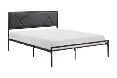 Evian Gunmetal Queen Metal Platform Bed