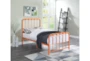 Simone Orange Twin Metal Platform Bed - Room