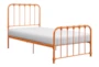 Simone Orange Twin Metal Platform Bed - Signature