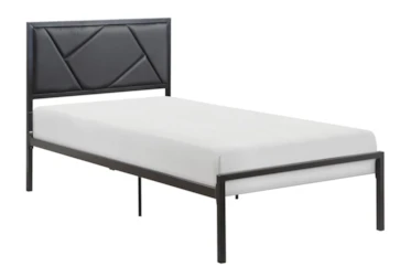 Evian Gunmetal Twin Metal Platform Bed