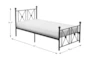 Potrero Black Twin Metal Platform Bed - Detail