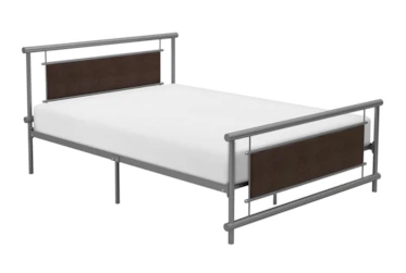Makenna Gray Full Metal Platform Bed