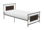 Makenna Grey Twin Metal Platform Bed - Signature