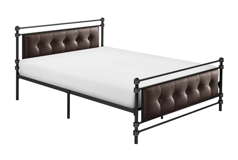 Hayden Black Full Metal Platform Bed - 360