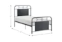 Forge Silver Twin Metal Platform Bed - Detail