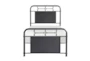 Forge Silver Twin Metal Platform Bed - Front